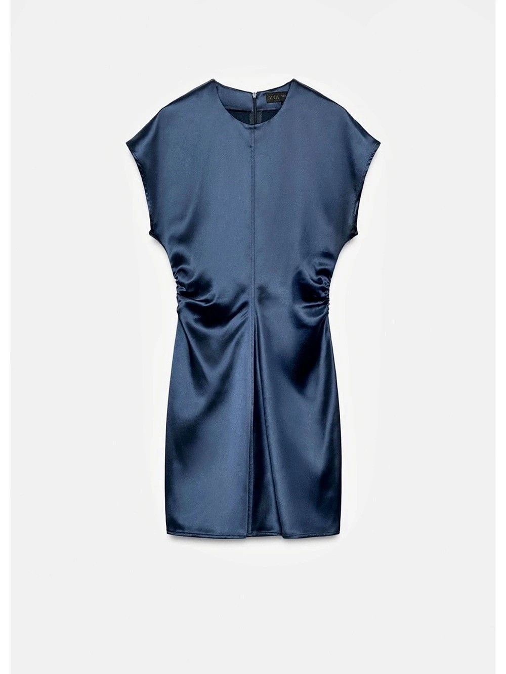 Zara Satin Mini Dress Women's Blue